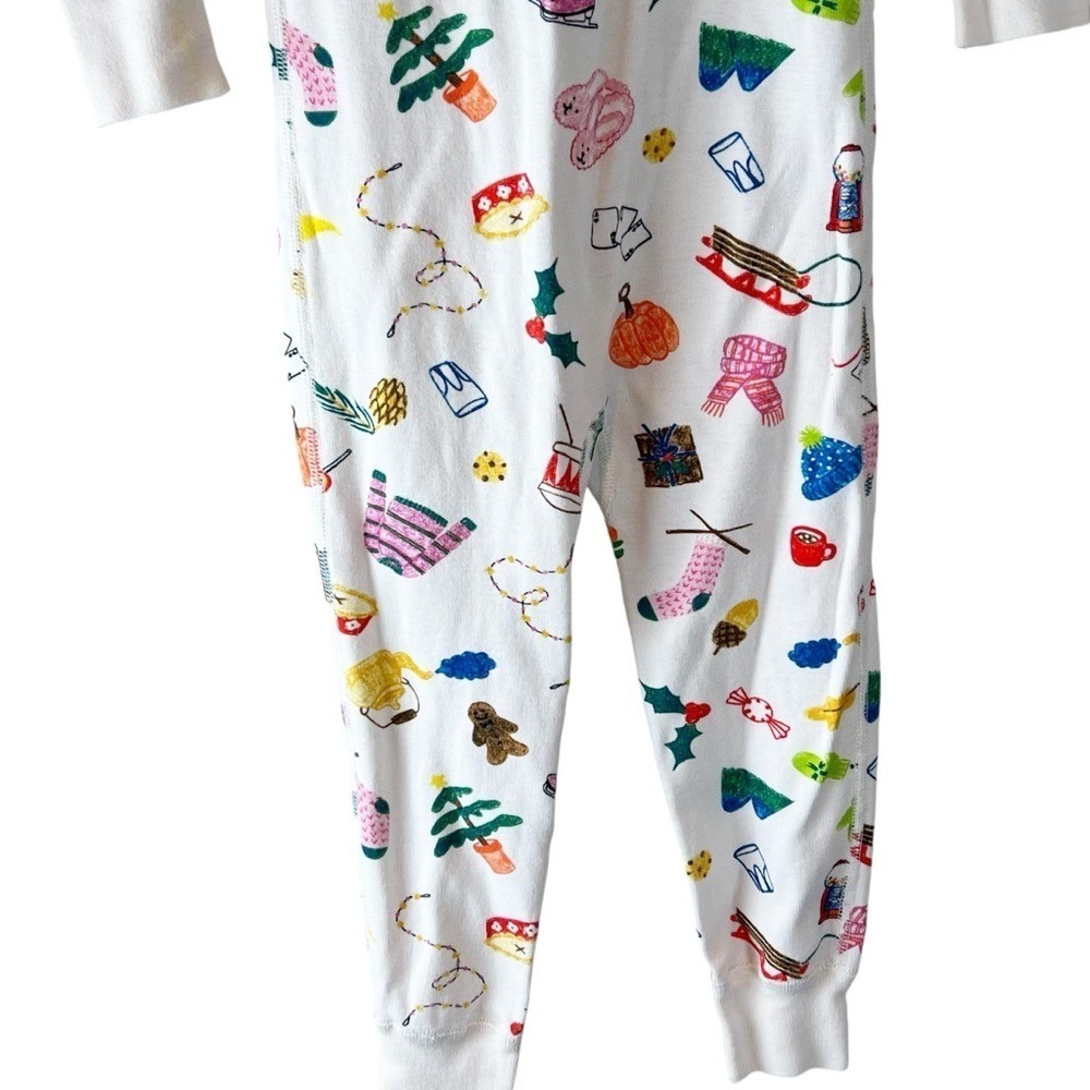 Hanna Andersson Christmas pajamas one piece Sz 3 - Picture 7 of 8